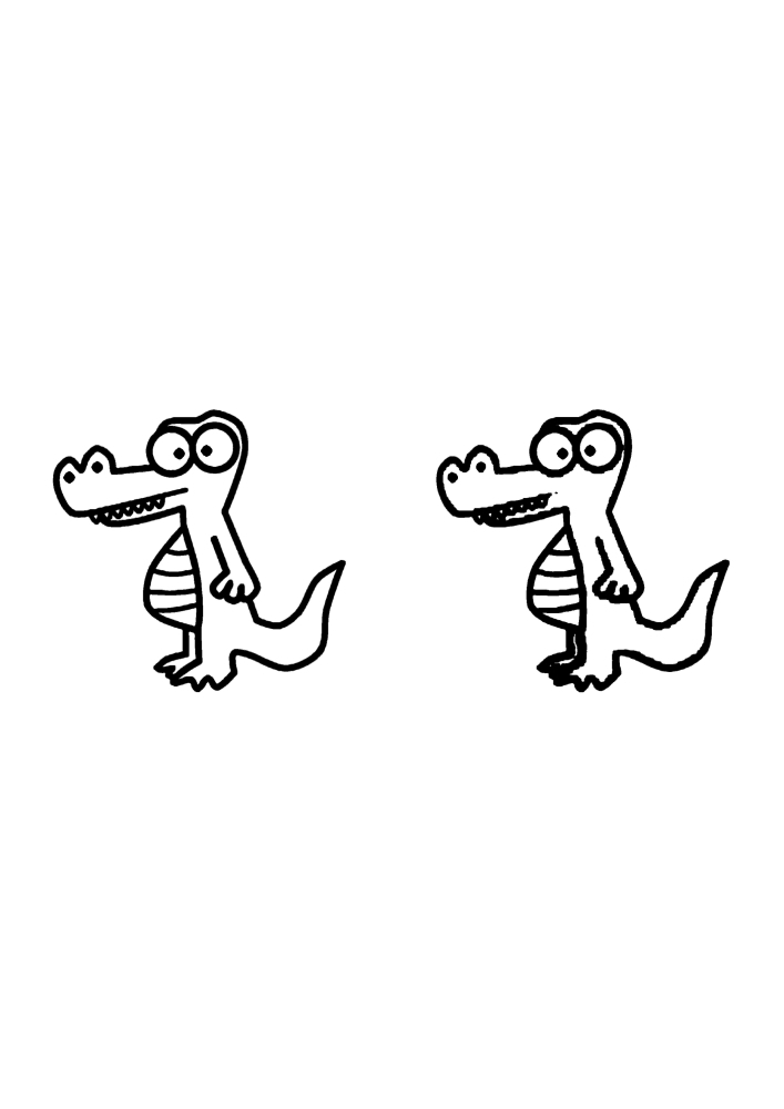 Two identical reptiles.