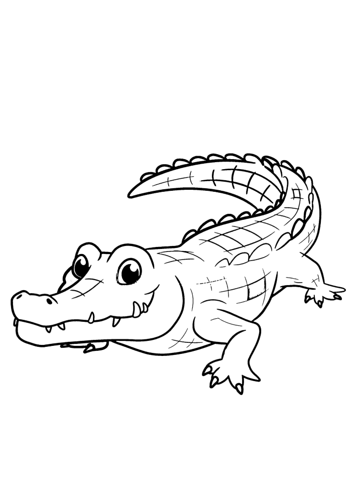 Tällä krokotiililla on niin söpöt silmät!