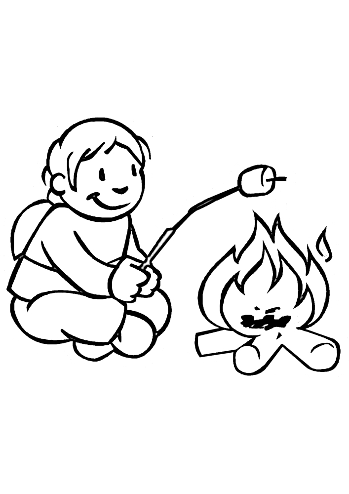 Niño en el fuego