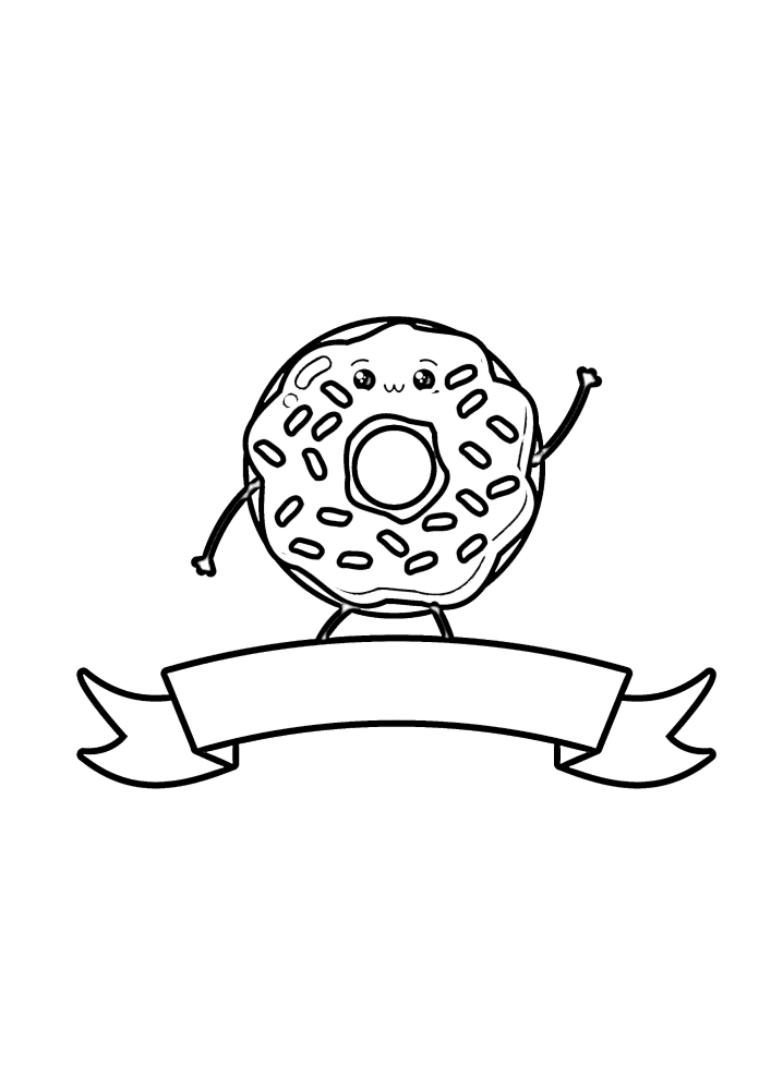 Donut mignon-livre de coloriage