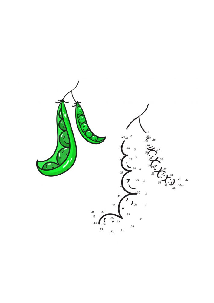 Peas - coloring by dots