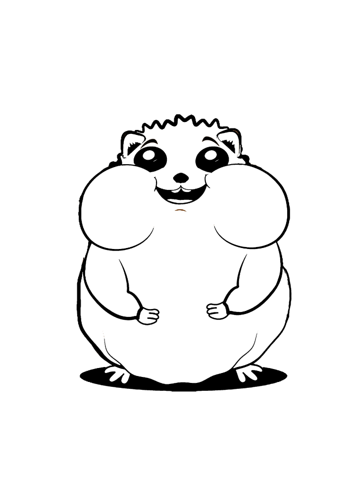 Coloriage gros hamster