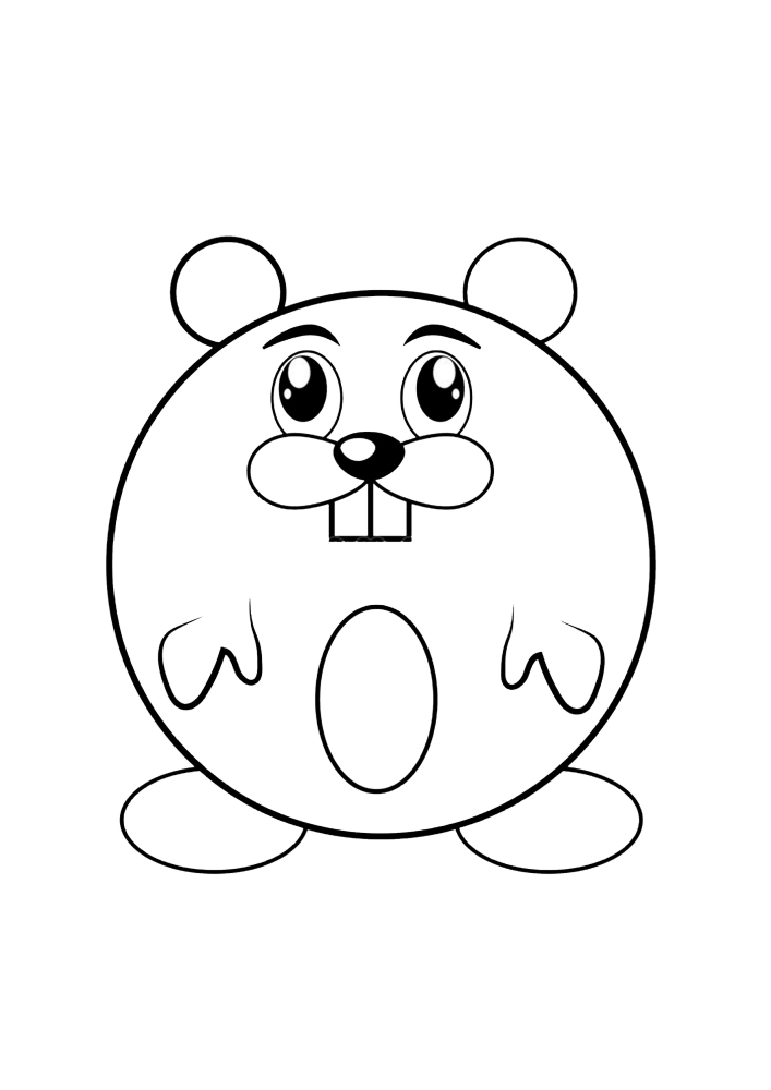 Hamster-coloring book for kids 3 years old