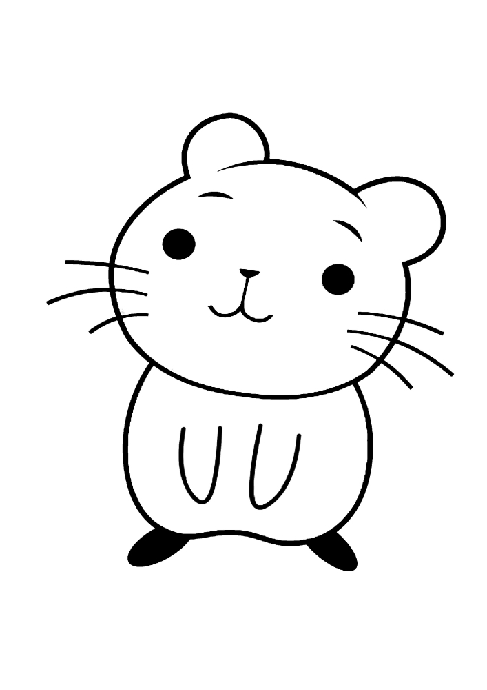 Hamster mignon-livre de coloriage pour les tout-petits