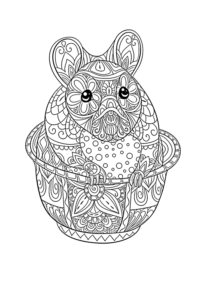 Hamster in a Glass-anti-stress coloring book