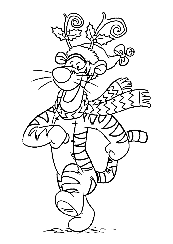 Tigger is in a hurry to visit her friends on a holiday