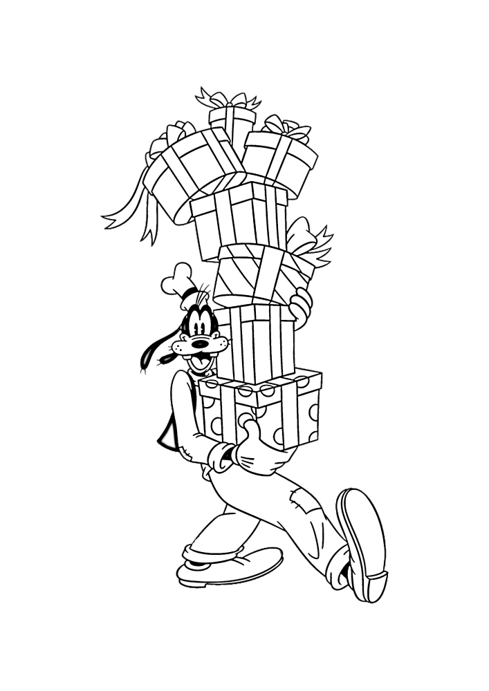 As many gifts as possible! And all because Goofy has a lot of friends.