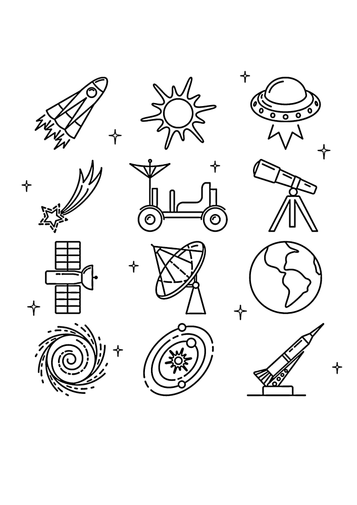 Symbole im Zusammenhang mit dem Weltraum