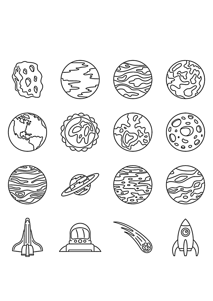 Planets and other space objects