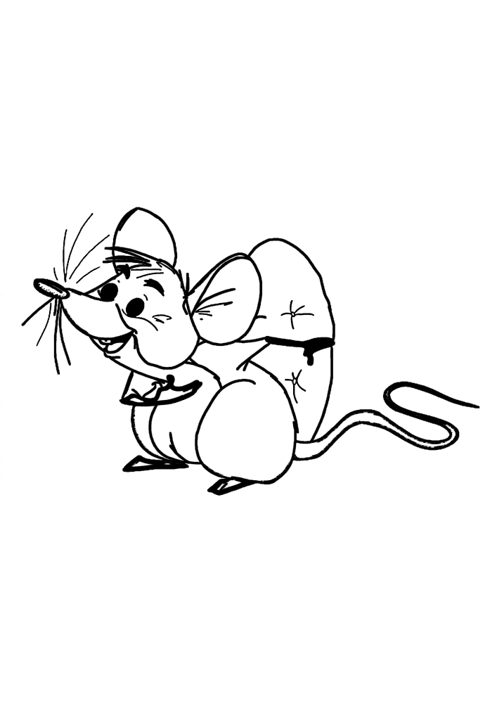 Maus stahl Käse und gesteht nicht