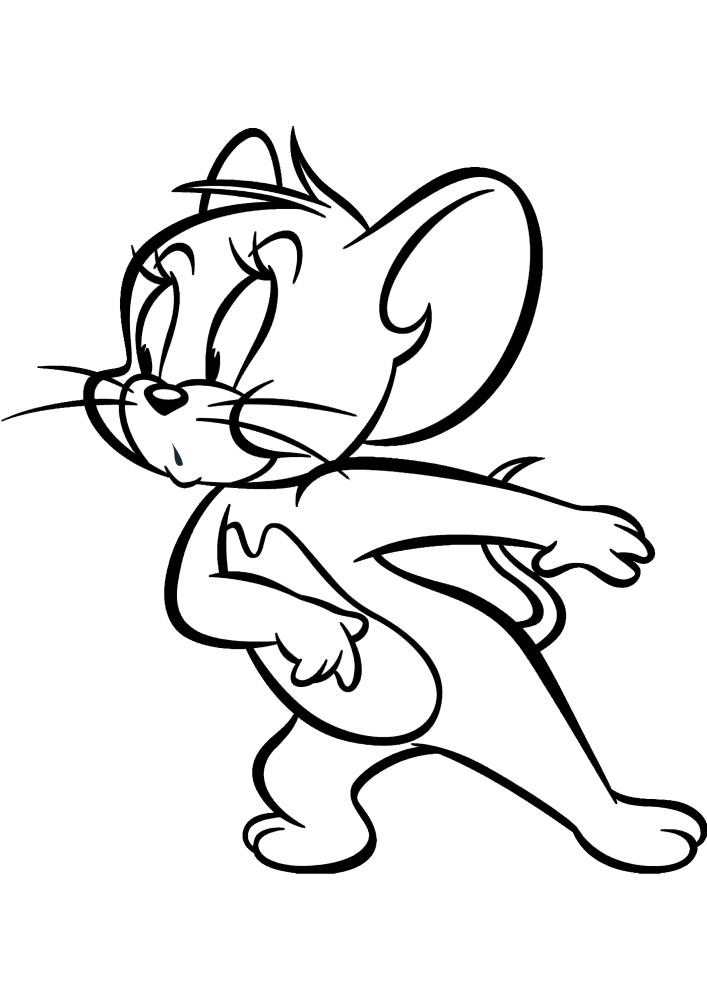 Ratón Jerry-libro para colorear