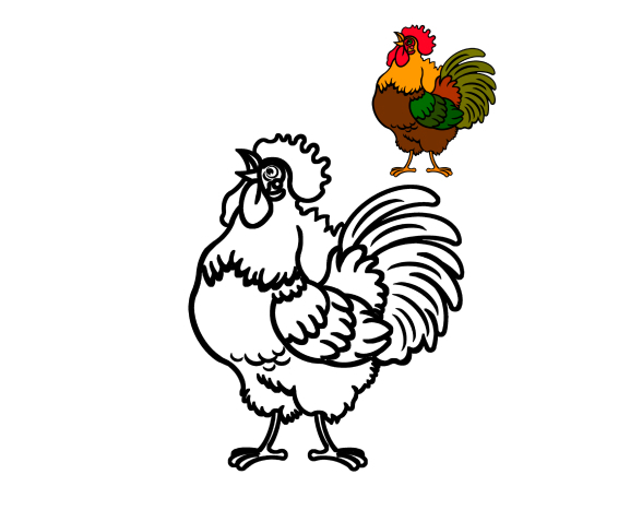 Roosters and Hens coloring pages. 110 images - the largest collection. Print or download for free.