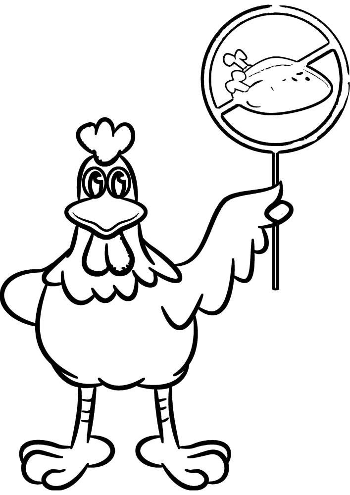 Hahn sagt, dass es nicht notwendig ist, Hühnerfleisch zu essen, weil es die Hühner tötet.