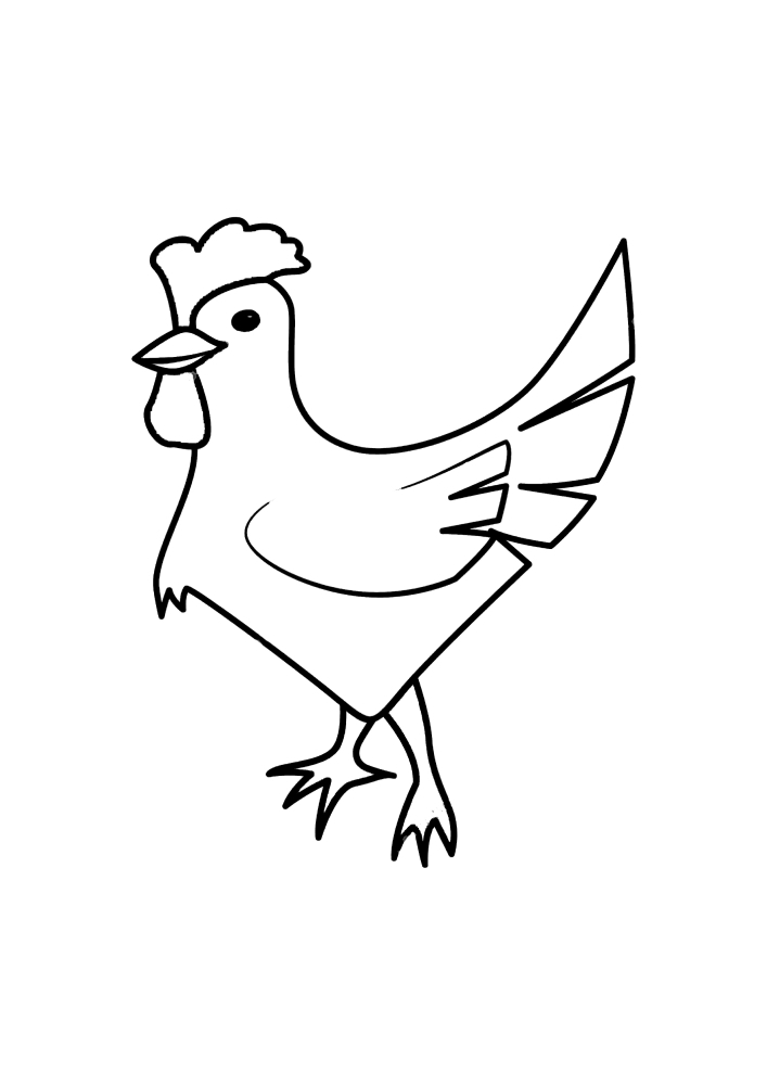 Children's coloring book chickens
