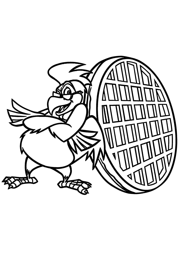 Huhn sitzt auf Eiern-Malbuch