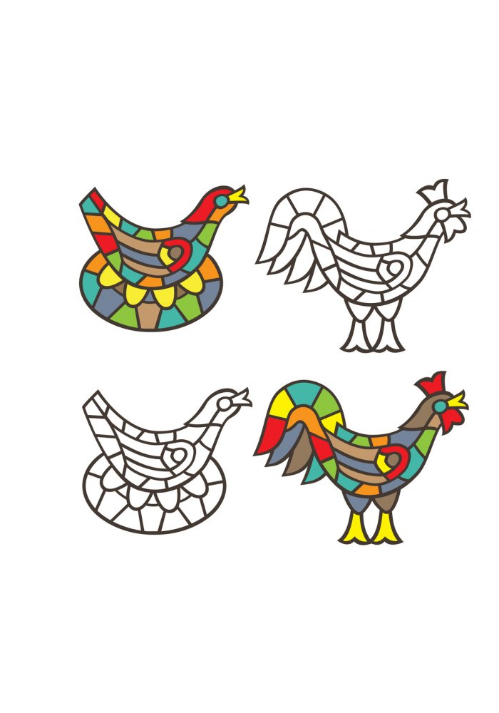 Kinder Huhn Färbung