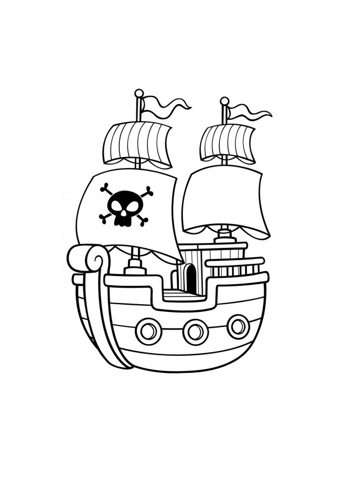 Navio Pirata Livro De Colorir Para Criancas Razukraski Com - pirata brawl stars para colorir