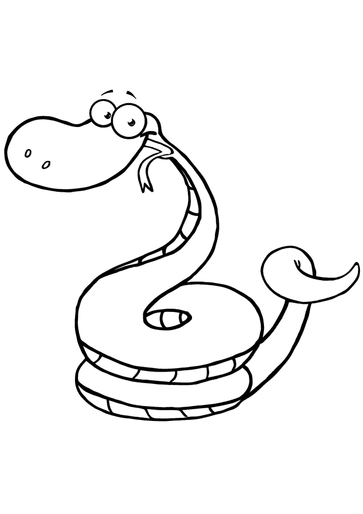 Schlangen verdrehen ihren Körper, um wenig Platz zu besetzen-so weniger Gefahr von außen