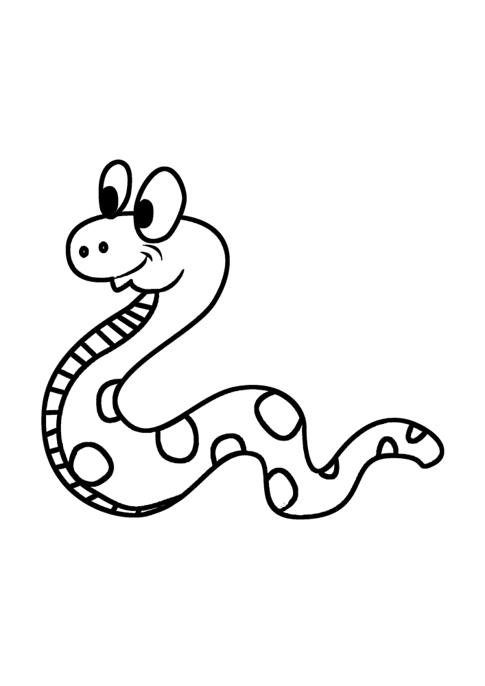 Colorear serpiente para niños