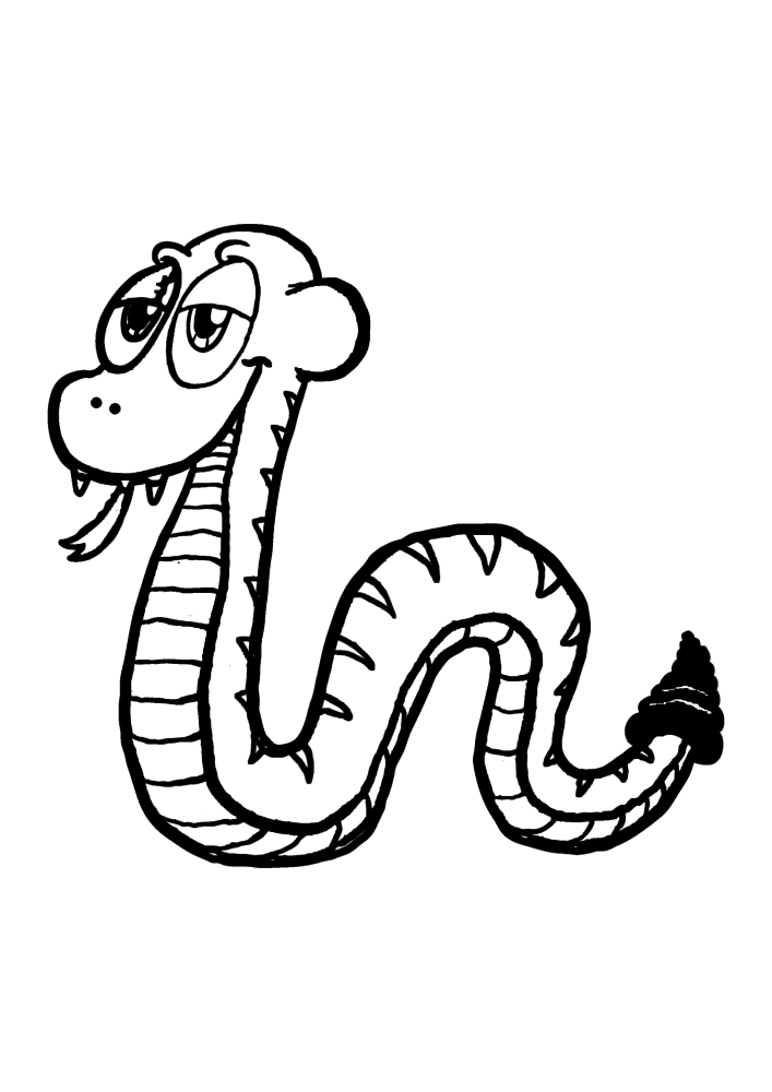 Serpent à sonnettes - livre de coloriage pour les enfants
