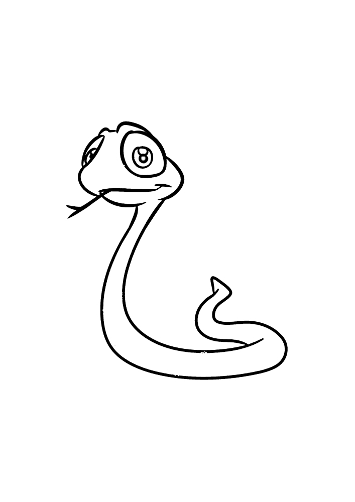 A snake with a thin body