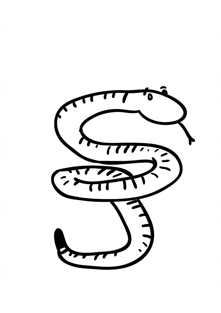 Einfach zu zeichnen Schlange