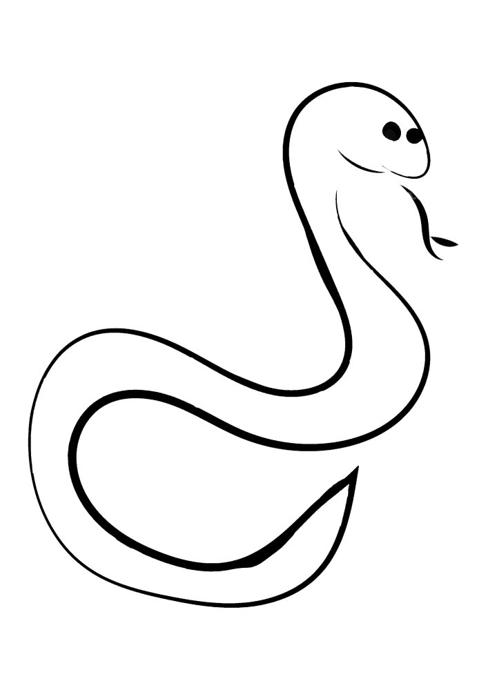 Раскраска змеи для малышей