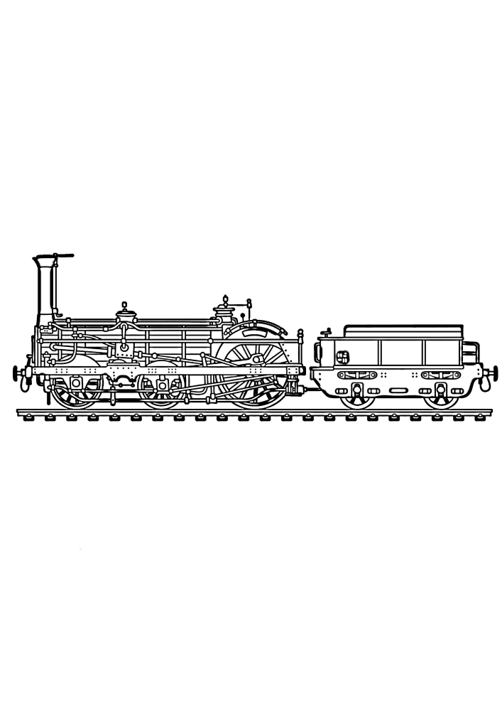 Locomotora de vapor lleva carga pesada