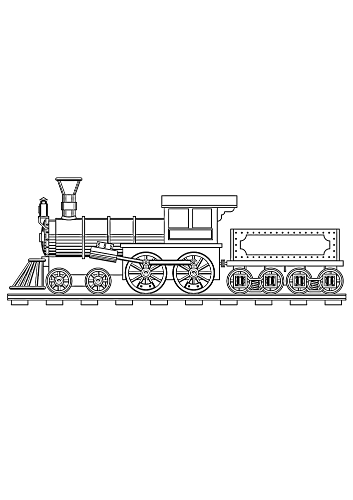 The locomotive carries coal