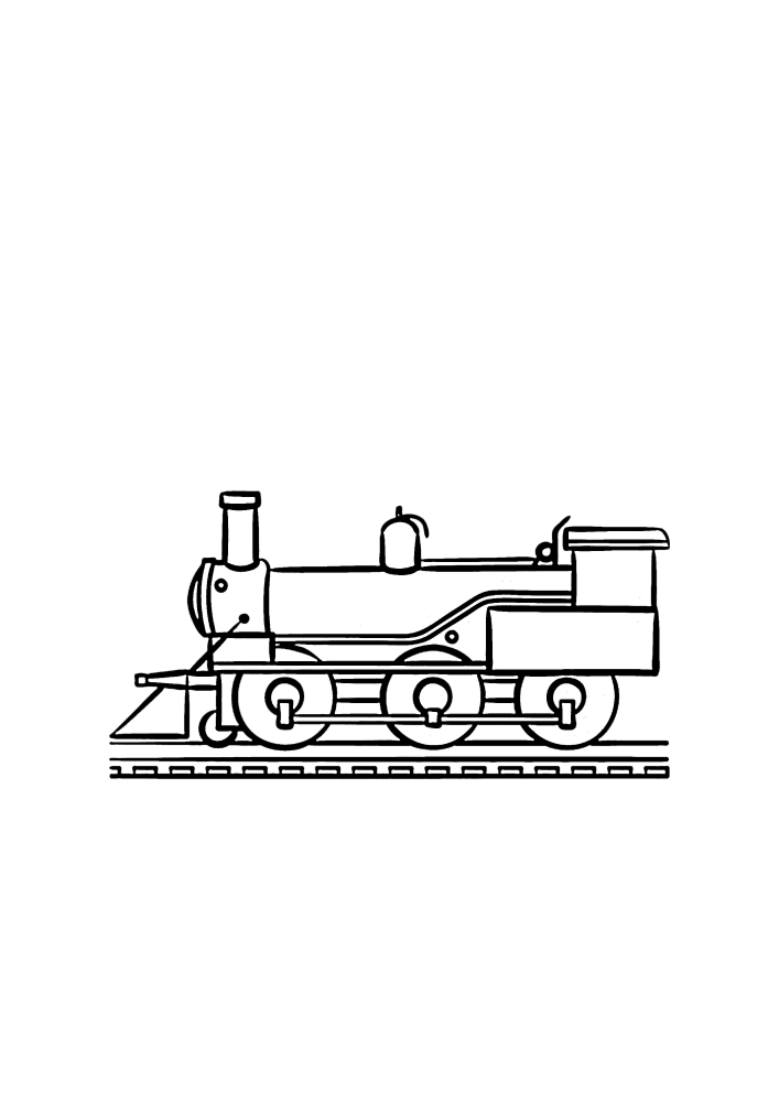 Locomotive à vapeur-coloriage pour les enfants