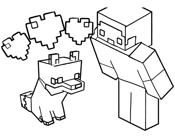 Ausmalbilder Minecraft - Drucken oder kostenlos herunterladen